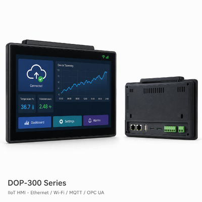 Delta DOP-300 Series IIoT HMI 7 10 inch Ethernet Wi-Fi MQTT