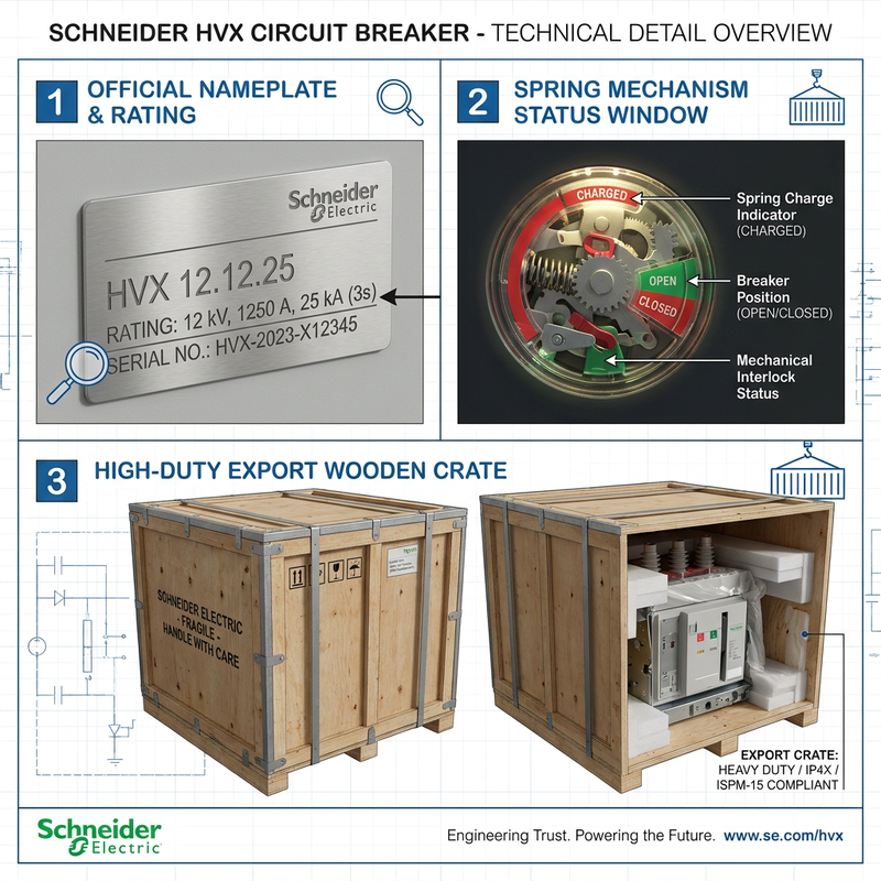 Schneider HVX Vacuum Circuit Breaker | 12-36kV Original VCB