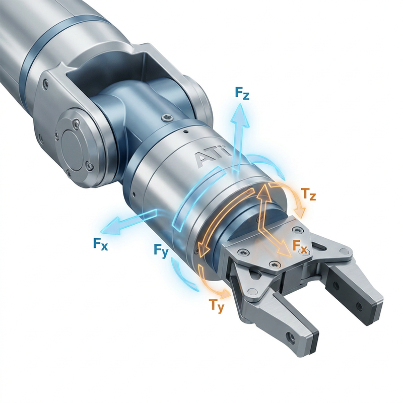 Original ATI 6-Axis Force Torque Sensor - Robotic Tactile Feedback & Precision