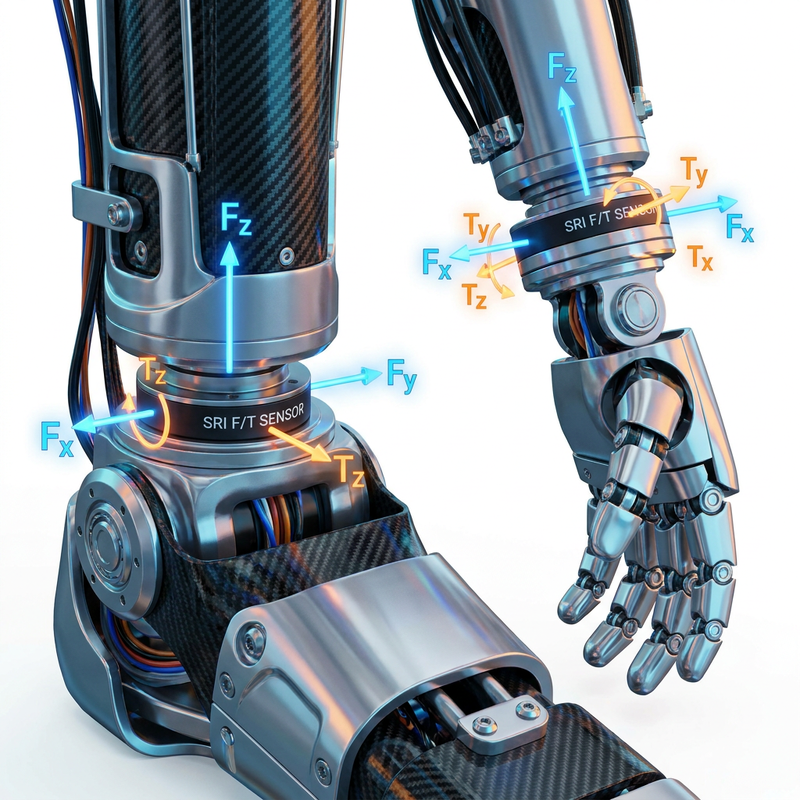 Original SRI 6-Axis Force Torque Sensor - High Precision for Humanoid Robots