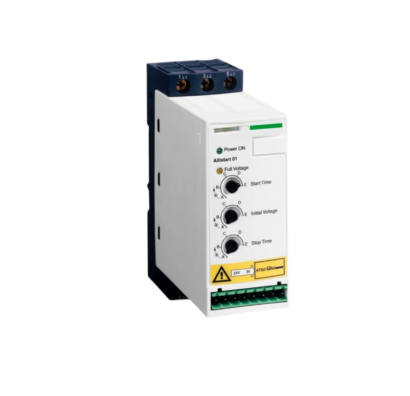 Schneider ATS01N Economical Soft Starter, 3-Phase Motor Smooth Start-Stop Protector for Small Fans & Pumps